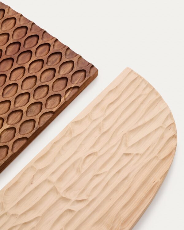 Panel mural Trivax de 3 piezas de madera de acacia FSC 100%