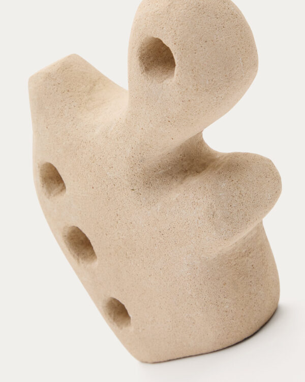 Escultura Arif de piedra con acabado beige 20 cm