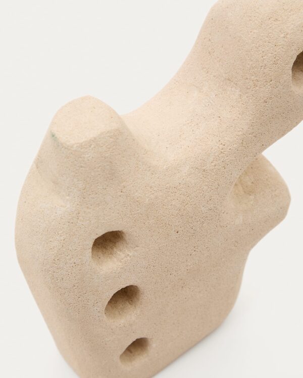 Escultura Arif de piedra con acabado beige 20 cm