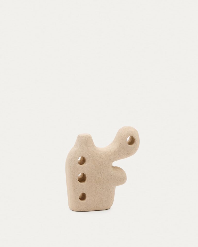 Escultura Arif de piedra con acabado beige 20 cm