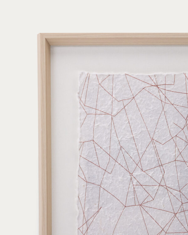 Cuadro Durkan de papel reciclado blanco 30 x 40 cm