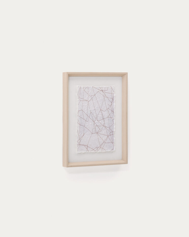 Cuadro Durkan de papel reciclado blanco 30 x 40 cm