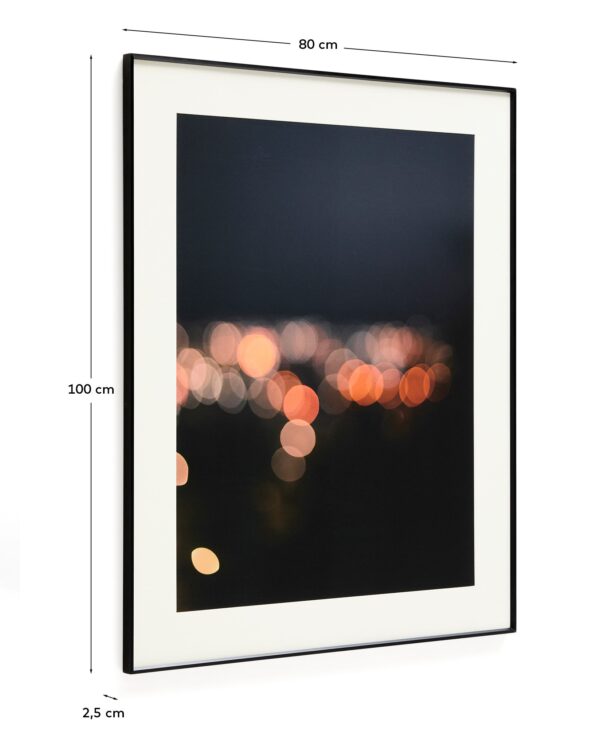Cuadro Zavira fotografía de luces de Barcelona 80 x 100 cm