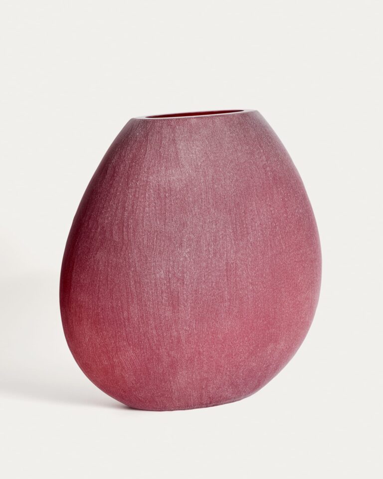 Jarrón Rovena de vidrio burdeos 43,5 cm