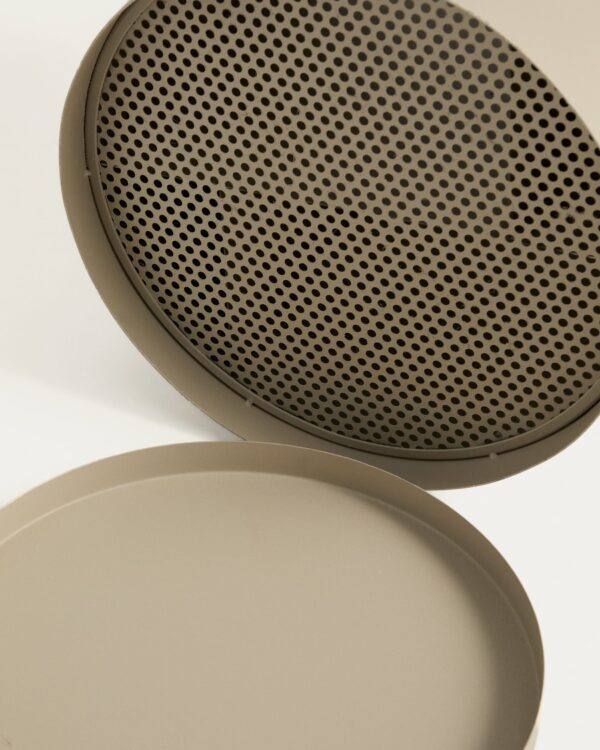 Paragüero grande Atin de metal beige