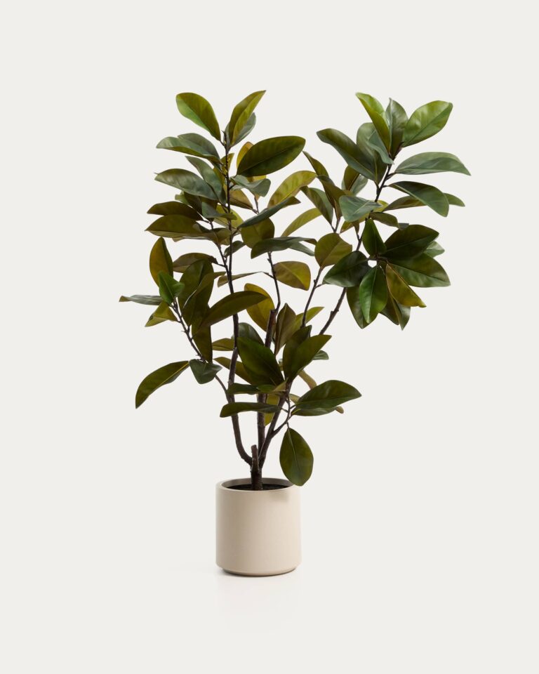 Árbol artificial Magnolia con maceta blanca 160 cm