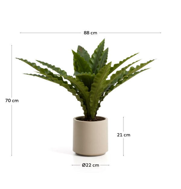 Planta artificial Neottopteris con maceta blanca 70 cm