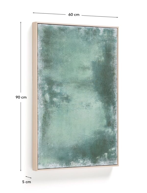 Cuadro abstracto Selnar verde 60 x 90 cm