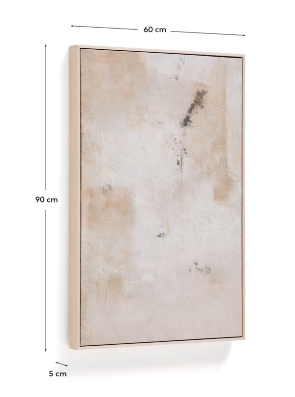 Cuadro abstracto Silpa beige 60 x 90 cm