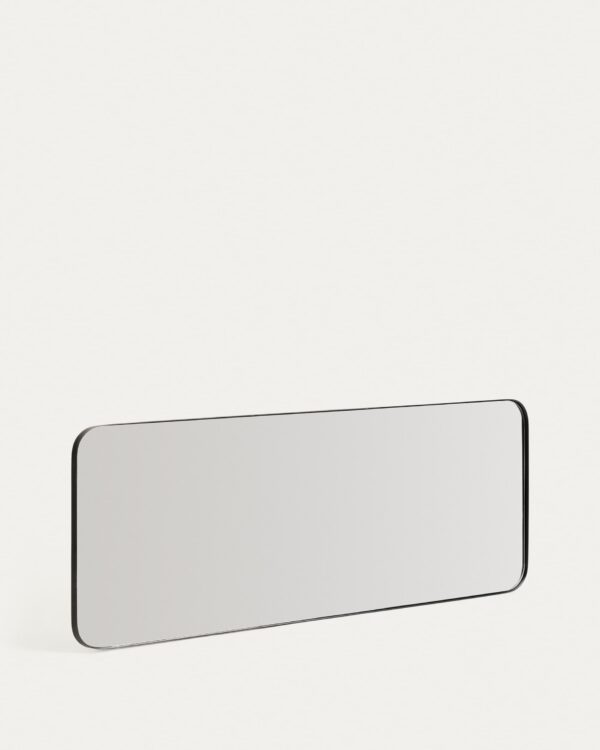 Espejo Marco de metal negro 30 x 100 cm
