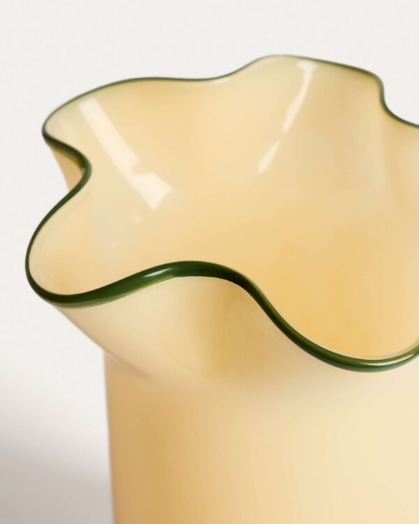 Jarrón Endasi de vidrio amarillo 31 cm