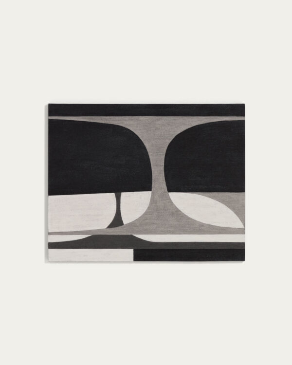 Cuadro abstracto Onure blanco y negro 80 x 100 cm