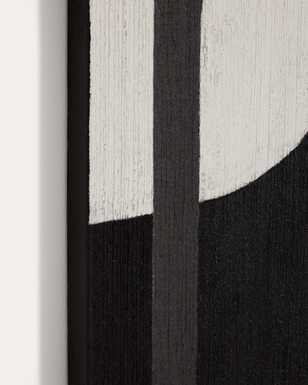 Cuadro abstracto Onure blanco y negro 120 x 200 cm