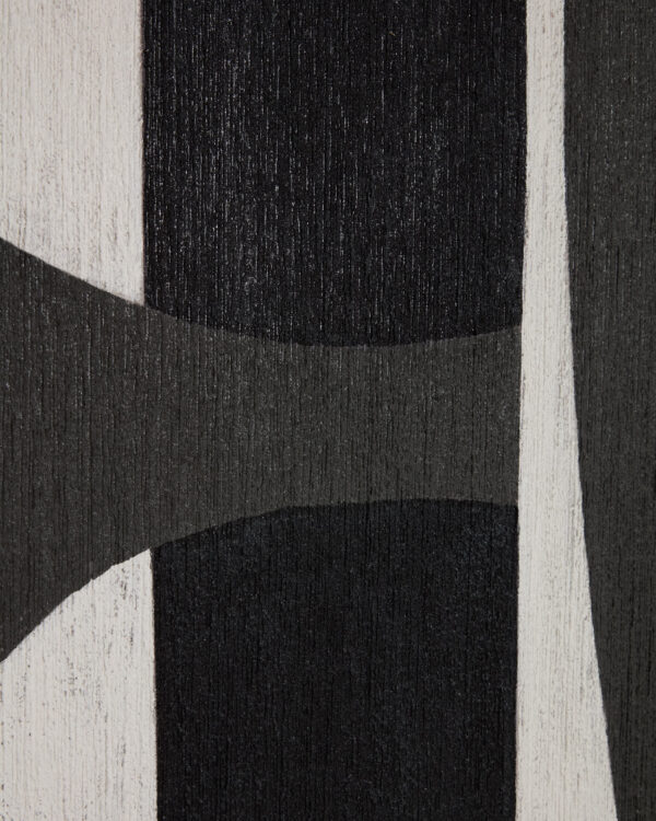 Cuadro abstracto Onure blanco y negro 120 x 200 cm
