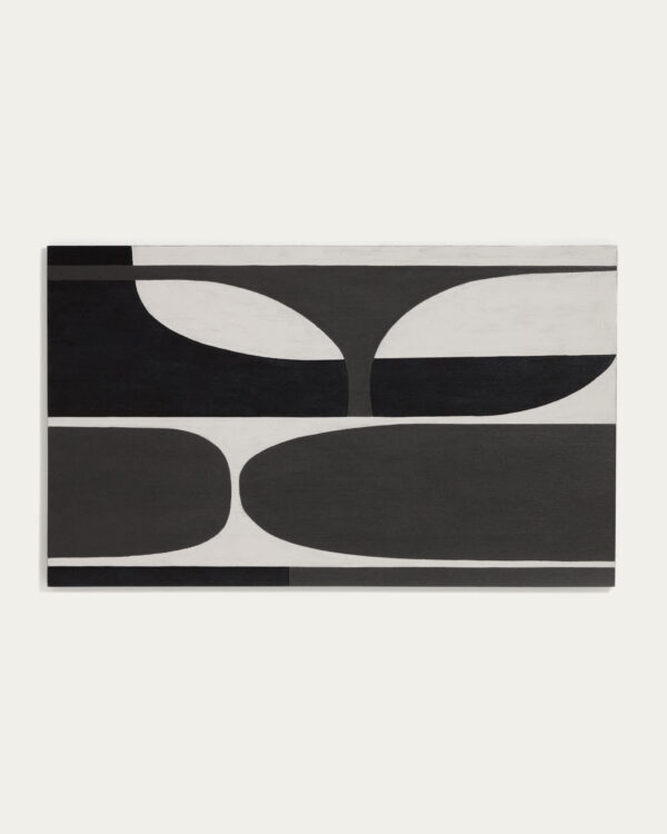 Cuadro abstracto Onure blanco y negro 120 x 200 cm