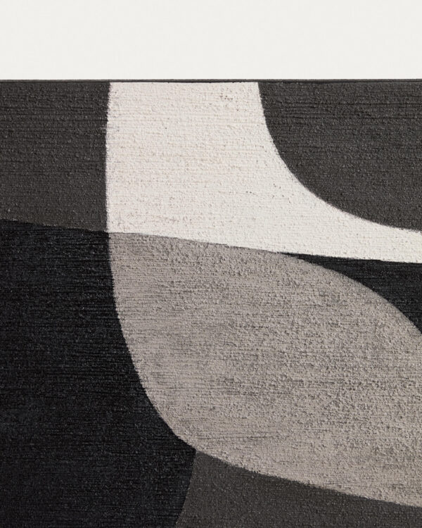 Cuadro abstracto Onure blanco y negro 45 x 180 cm
