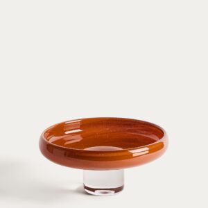 Centro de mesa Denuo de vidrio rojo Ø28 cm