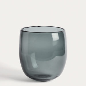 Centro de mesa Sirau de vidrio gris Ø24 cm