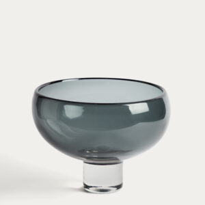 Centro de mesa Sirau de vidrio gris Ø29,8 cm
