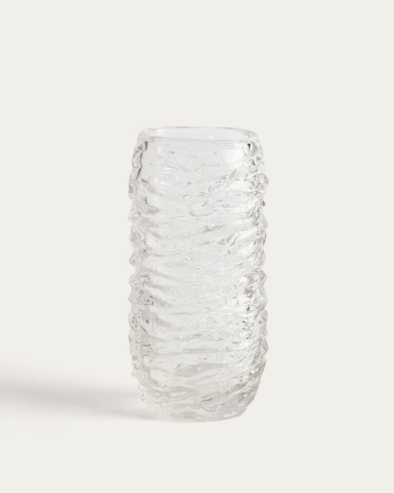 Jarrón Vorma de vidrio transparente 29,5 cm