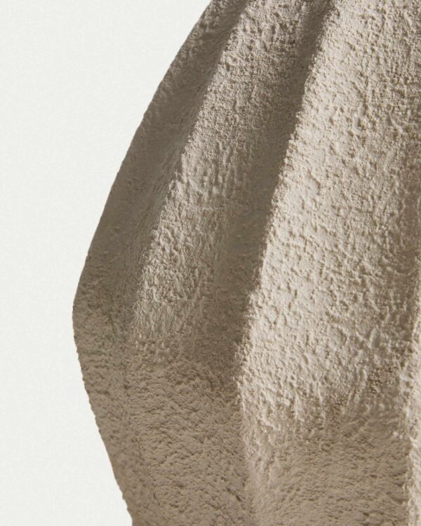 Jarrón Arquena de papel maché beige 46 cm