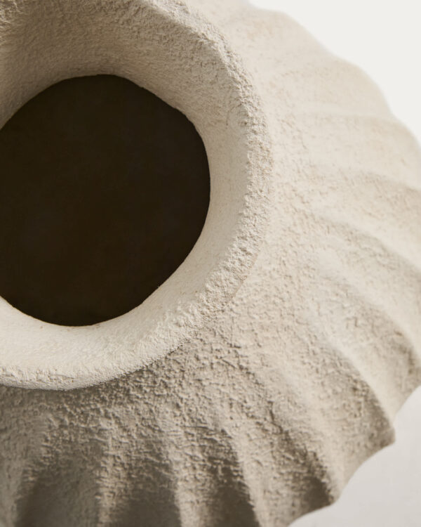 Jarrón Arquena de papel maché beige 67 cm