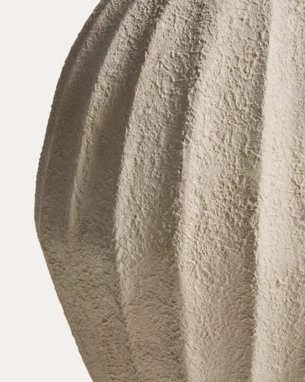 Jarrón Arquena de papel maché beige 67 cm
