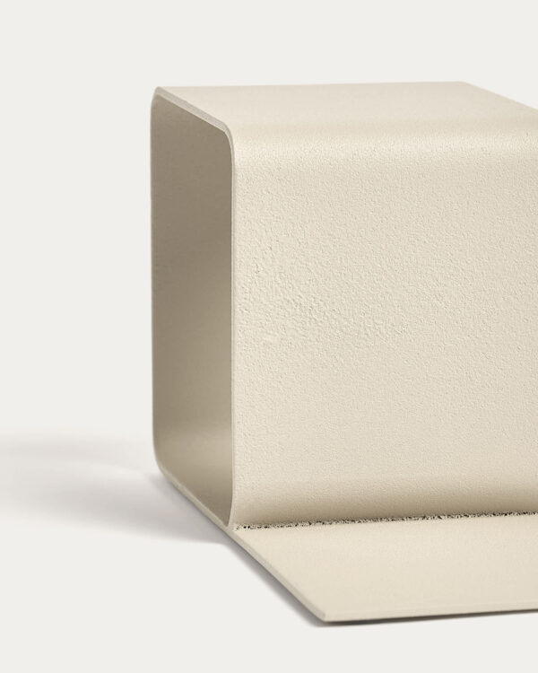 Sujetalibros Mistra de hierro beige.