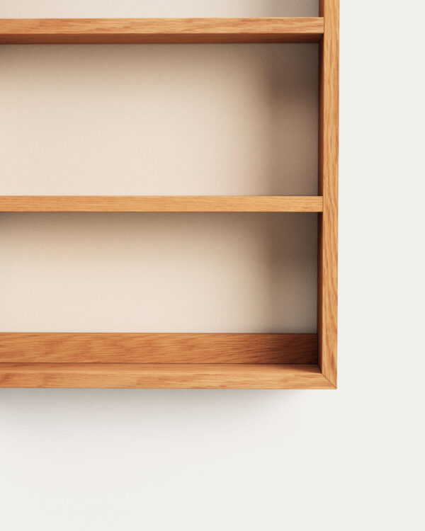 Armario con espejo de baño Plubia de madera maciza de teca 50 x 70 cm