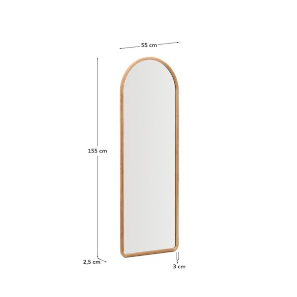 Espejo Milsa de madera de teca 55 x 155 cm FSC 100%