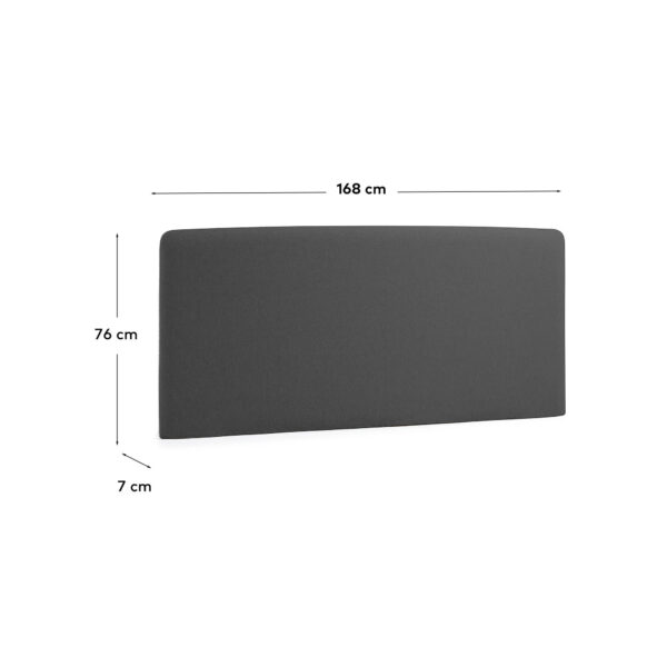 Funda cabecero Dyla negro para cama de hasta 150 cm