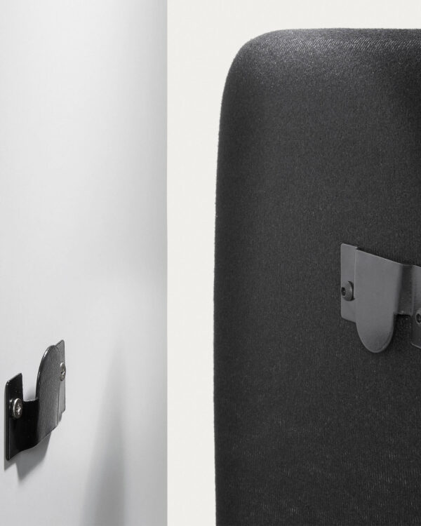 Funda cabecero Dyla negro para cama de hasta 150 cm
