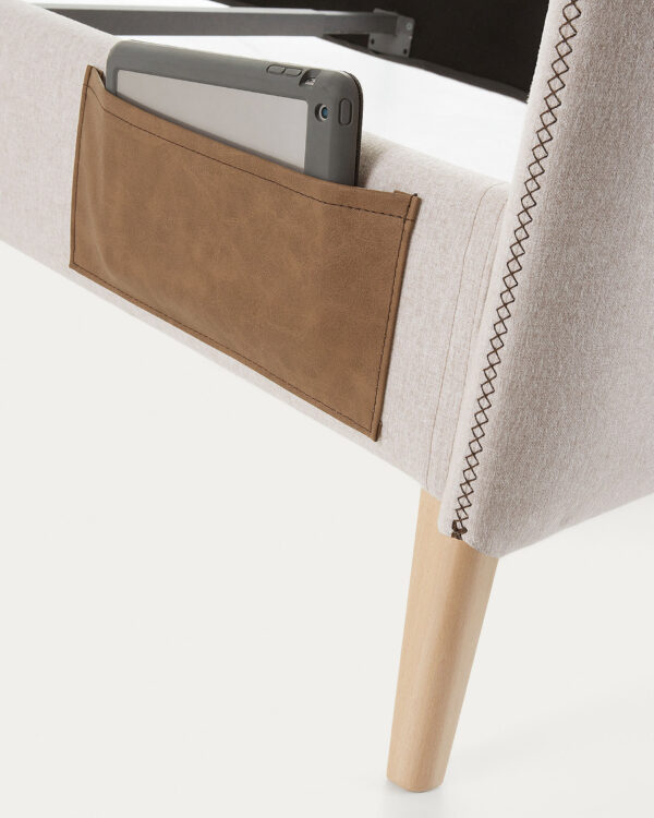 Funda cama Dyla beige para colchón de 160 x 200 cm