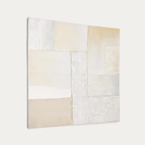 Lienzo abstracto Pineda blanco 95 x 95 cm
