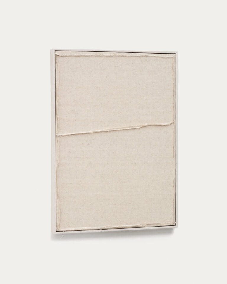 Cuadro Maha blanco con línea horizontal 52 x 72 cm