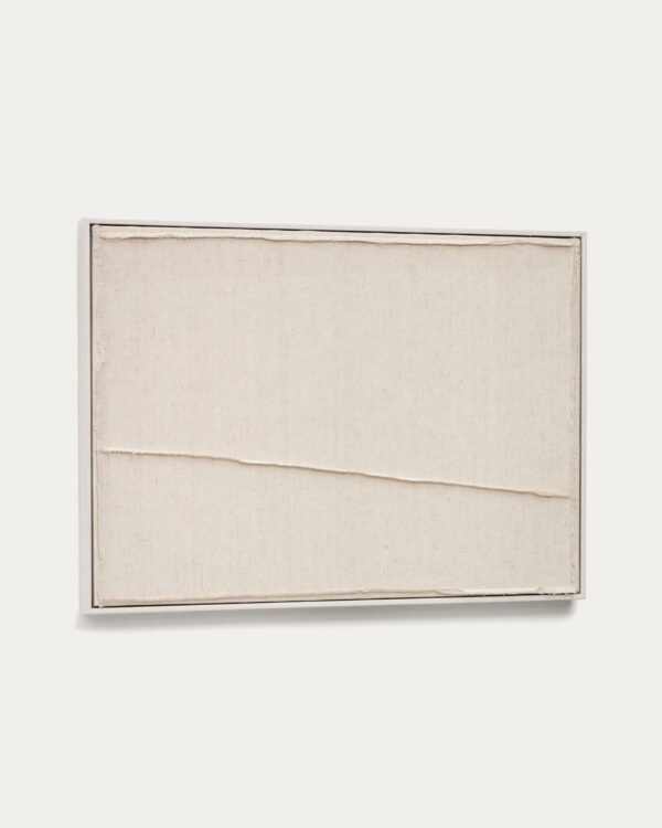 Cuadro Maha blanco con línea vertical 52 x 72 cm