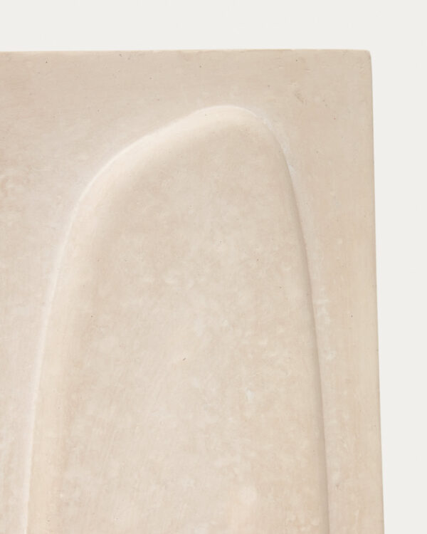 Set Mirta de 2 cuadros de papel maché beige 29 x 39 cm
