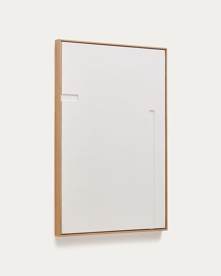 Cuadro Sefri con formas geométricas rectas blanco 60 x 90 cm