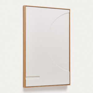 Cuadro Sefri con formas geométricas circulares blanco 60 x 90 cm