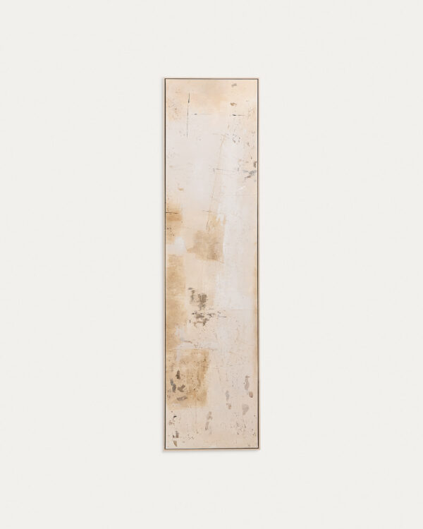 Cuadro abstracto Silpa beige oscuro 182 x 47 cm