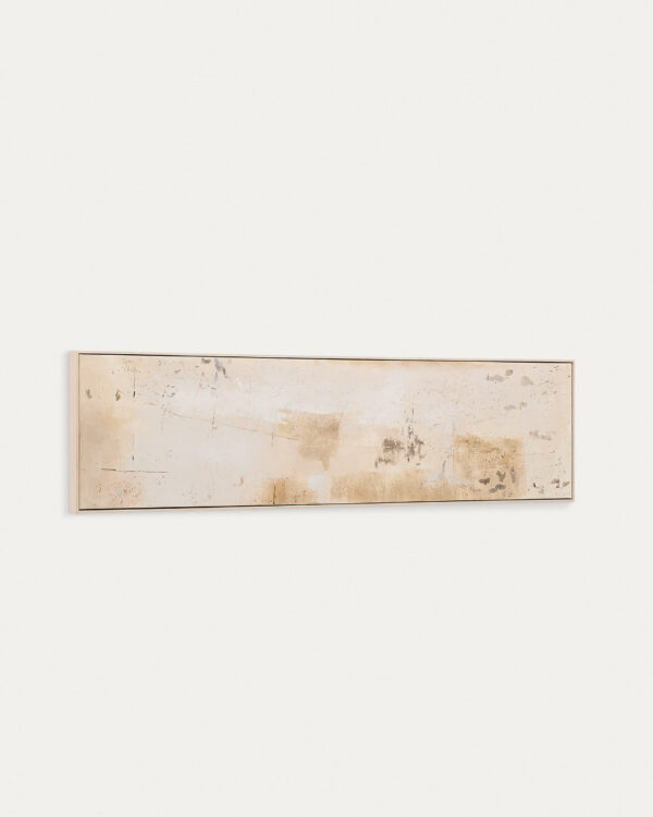 Cuadro abstracto Silpa beige oscuro 182 x 47 cm