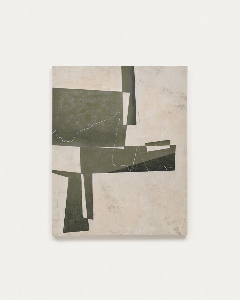 Lienzo abstracto Fida verde 118 x 94 cm