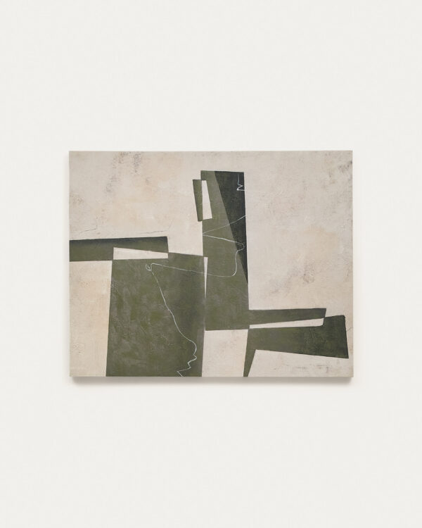 Lienzo abstracto Fida verde 118 x 94 cm