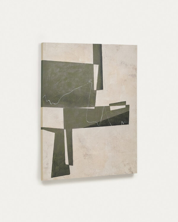 Lienzo abstracto Fida verde 118 x 94 cm