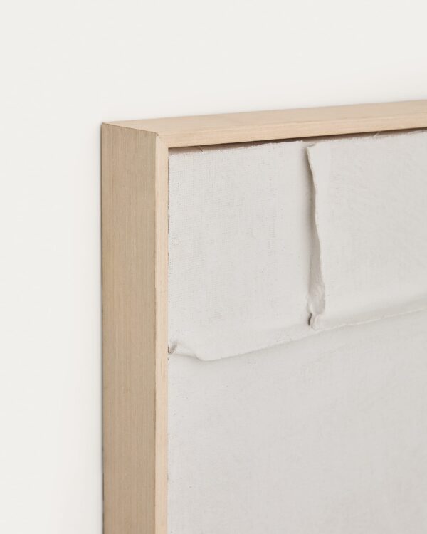Cuadro Klis de lino con formas geométricas blanco 60 x 90 cm