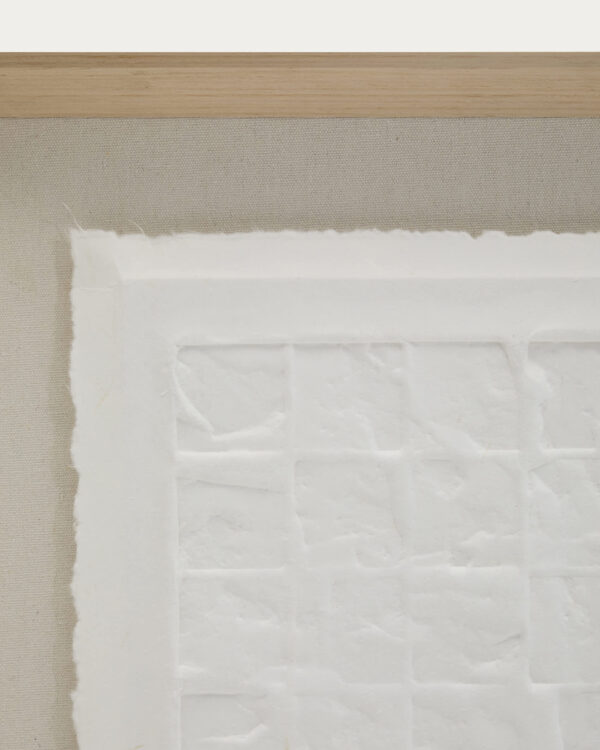 Cuadro Annia de papel maché blanco 90 x 70 cm