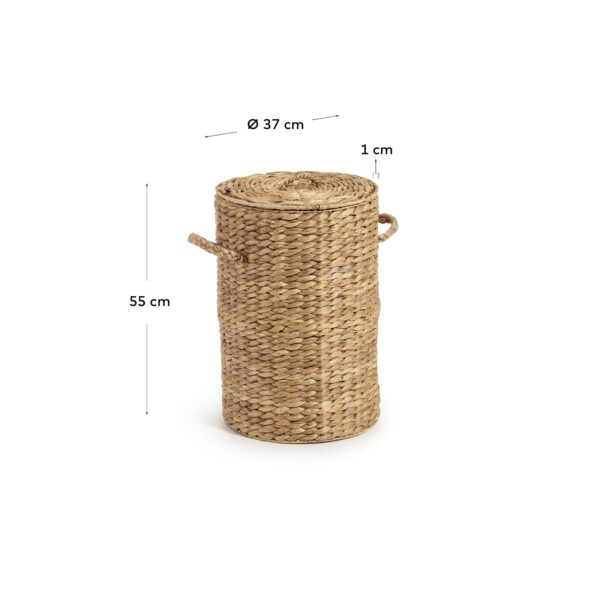 Cesto de ropa Yessira de fibras naturales 55 cm