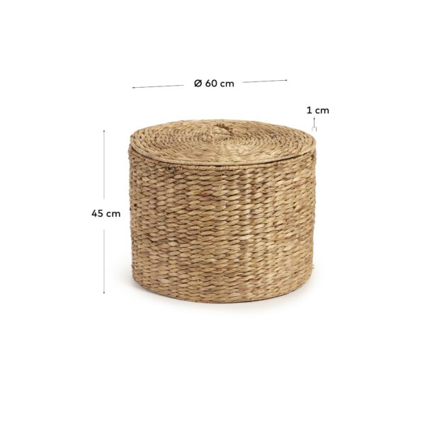 Cesto de ropa Yessira de fibras naturales 45 cm