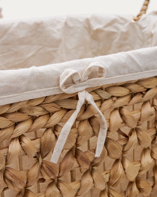 Set Tressa de 2 cestos de ropa de fibras naturales 50 cm / 60 cm