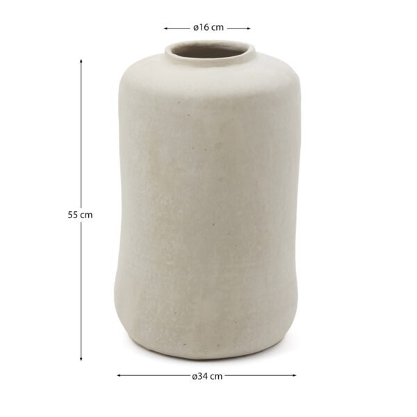 Jarrón Serina de papel maché blanco 34 cm